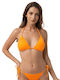 Padded Triangle Bikini Top Avalon Orange Animal Print