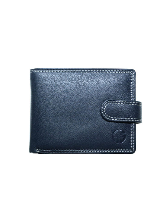 Alpha Status 10111-0 Men's Leather Wallet with RFID Blue