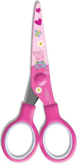 Diakakis Peppa Pig Детски Ножица 13.5бр с Метал Острие Розов 1бр