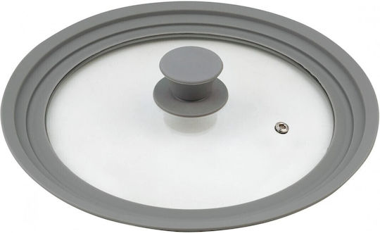 KING Hoff Καπάκι για Τηγάνι και Κατσαρόλα Γυάλινο 28cm KH-1649