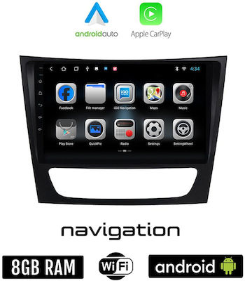 Car Audio System for Mercedes-Benz E Class (W211) 2003-2009 (USB/WiFi/GPS/Apple-Carplay/Android-Auto) with Touch Screen 9"