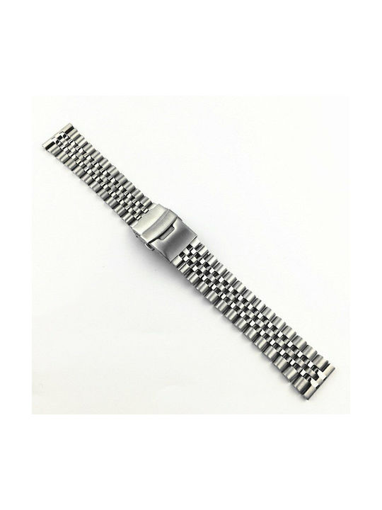 Armband, komplett aus Edelstahl, mit doppelter Sicherheitsschließe, Jubiläum, 20 mm.
