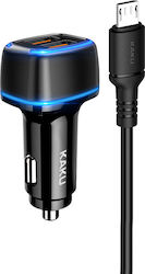 Kaku KSC-528 Încărcător Auto cu Porturi 2xUSB-A și Cablu Micro-USB