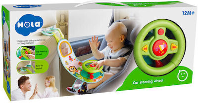 Hola Toys Κρεμαστό Παιχνίδι Αυτοκινήτου με Μουσική Τιμόνι Δραστηριοτήτων για 12+ Μηνών