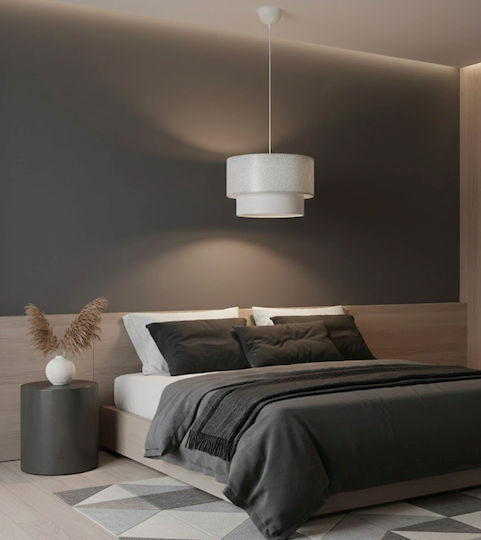 Megapap Barnhart Κρεμαστό Φωτιστικό Λευκό με Ντουί E27 30x30x70εκ.