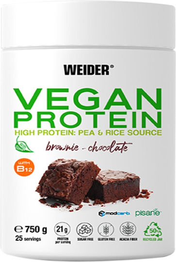 Weider Vegan Protein Gluten & Lactose Free with Flavor Chocolate Brownie 750gr