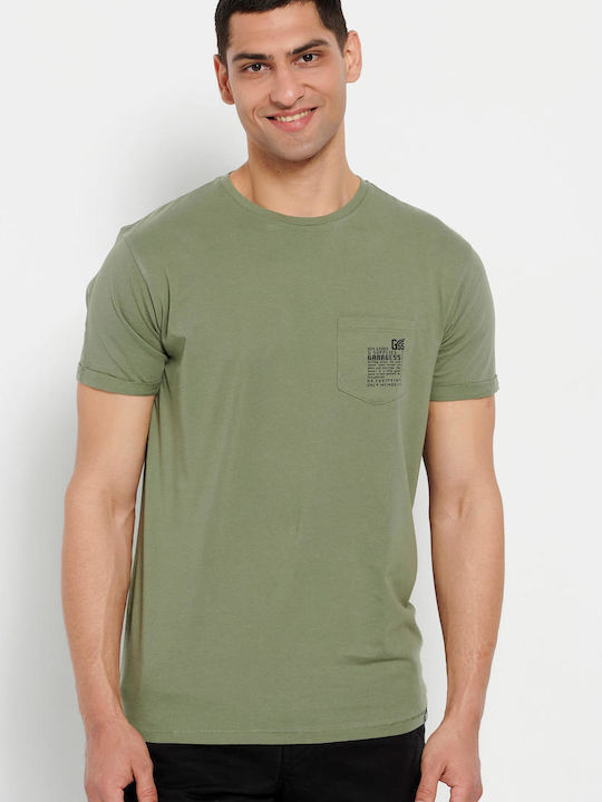 Garage Fifty5 Ανδρικό T-shirt Κοντομάνικο Χακί