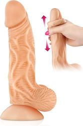 Real Body Ρεαλιστικό Dildo με Όρχεις και Βεντούζα Flesh 18cm
