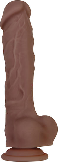 Pipedream Evolved Big Shot Glass Dildo with Balls, Suction Cup, and Ejaculating Capability Flesh 20cm