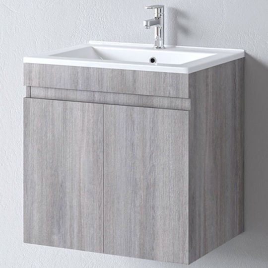 Martin Omega 60 Waschtisch mit Waschbecken L60xB46xH57cm Grey Oak Martin Omega 60 Waschtisch mit Waschbecken L60xB46xH57cm Grey Oak