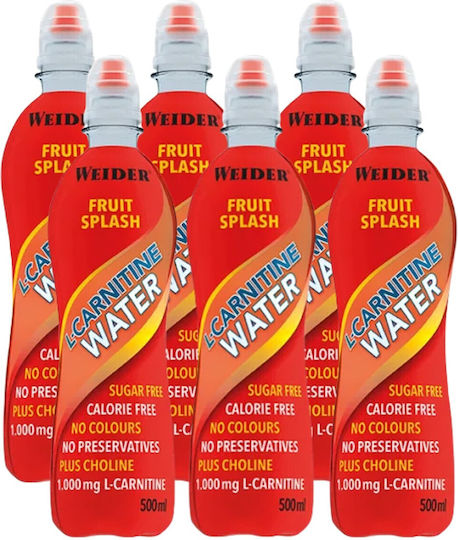 Weider L-Carnitine Drink 1000mg with Flavor Fruit Splash 6 x 83ml