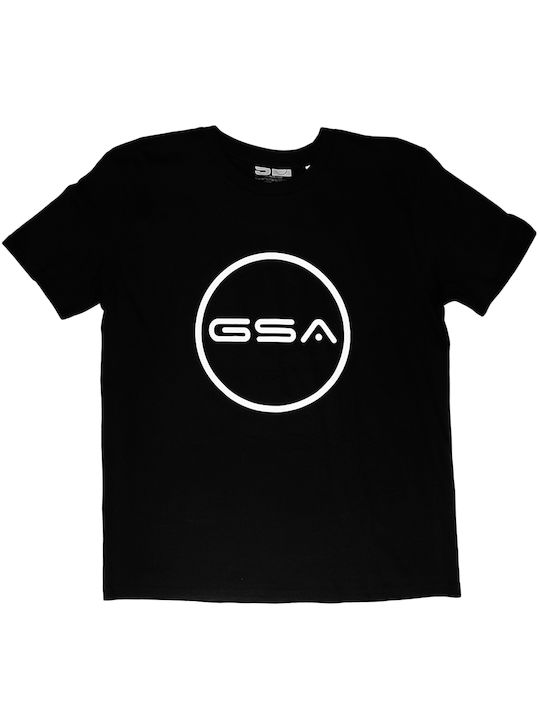GSA Ανδρικό T-shirt Κοντομάνικο Μαύρο
