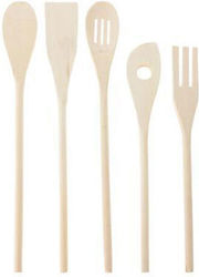 Next Wooden Serving Utensil Set Beige 5pcs