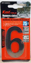 KMT Tools Πινακίδα με Αριθμό 6 σε Ασημί Χρώμα 7.5cm 9368064 KMT Tools Πινακίδα με Αριθμό 6 σε Ασημί Χρώμα 7.5cm 9368064