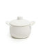 Comas Porcelain Round Heat-Resistant Cookware with Lid 10x14x9cm