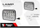 Raistar Rectangleς Headlights Car LED 1pcs