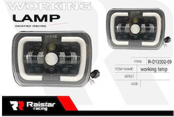 Raistar Ορθογώνιος Προβολέας Αυτοκινήτου LED 45W 17cm με Πορτοκαλί Φωτισμό 1τμχ