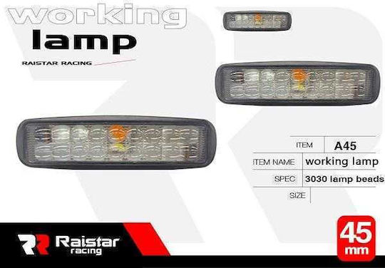 Raistar Ορθογώνιος Προβολέας Αυτοκινήτου LED 1W 1τμχ