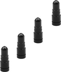 Car Tire Valve Caps Black 4pcs