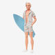 Barbie The Movie Wearing Pastel Striped Beach Matching Set Sammlerstücke Puppe Ken für 3++ Jahre