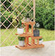 vidaXL Pot Rack Wooden Brown 58cmx25cm / 51cmx51cmcm.