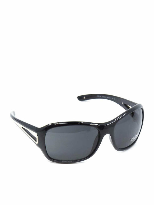 Prada Unisex Γυαλιά Ηλίου με Μαύρο Κοκκάλινο Σκελετό και Μαύρο Φακό SPR15L 1AB1A1