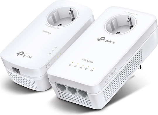 TP-LINK TL-WPA8631P KIT v4 Powerline Double Wi‑Fi 5 with Passthrough Socket and 3 Gigabit Ethernet Ports