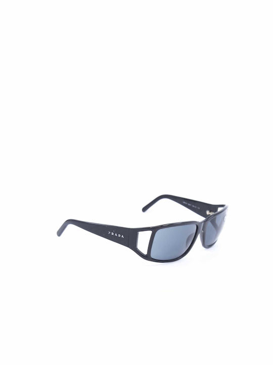Prada Unisex Γυαλιά Ηλίου με Μαύρο Κοκκάλινο Σκελετό και Μαύρο Φακό SPR01F 1AB1A1