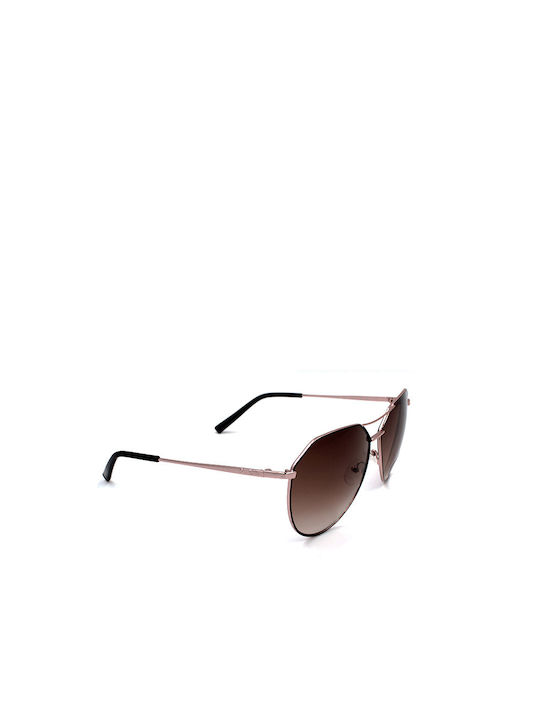 Guess Women's Sunglasses with Black Metal Frame and Brown Gradient Lens GF0161 33F