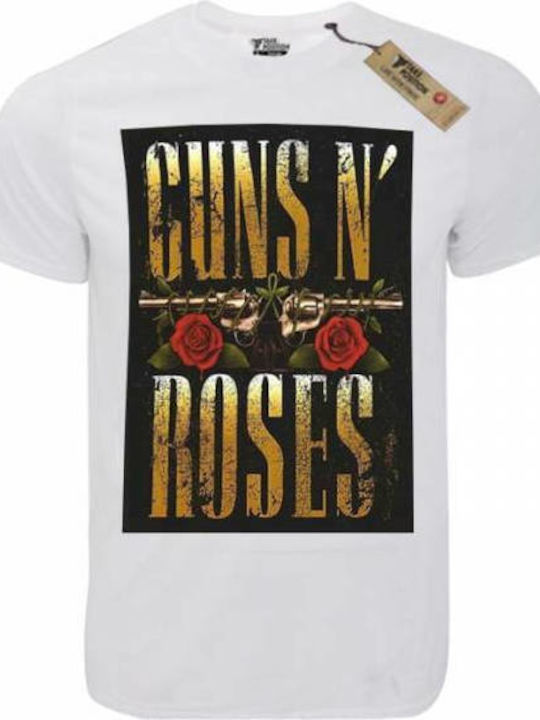 Takeposition T-cool T-shirt Guns N' Roses Λευκό