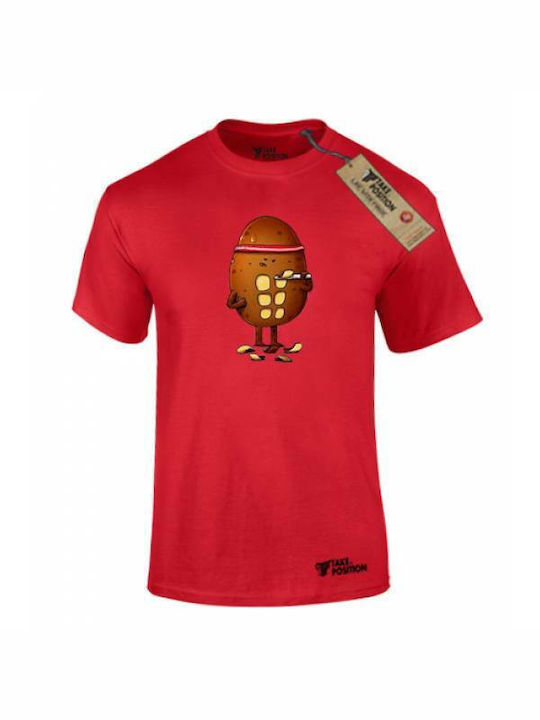 Takeposition T-shirt Potato athlete σε Κόκκινο χρώμα