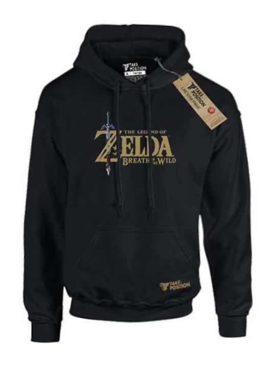 Takeposition H-cool Game Zelda logo Damen Kapuzenpulli Schwarz