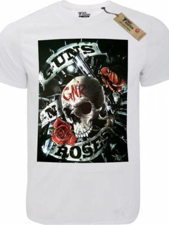 Takeposition T-shirt Guns N' Roses T-cool σε Λευκό χρώμα