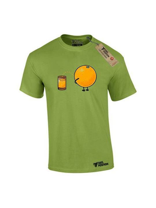 Takeposition T-shirt pee σε Πορτοκαλί χρώμα