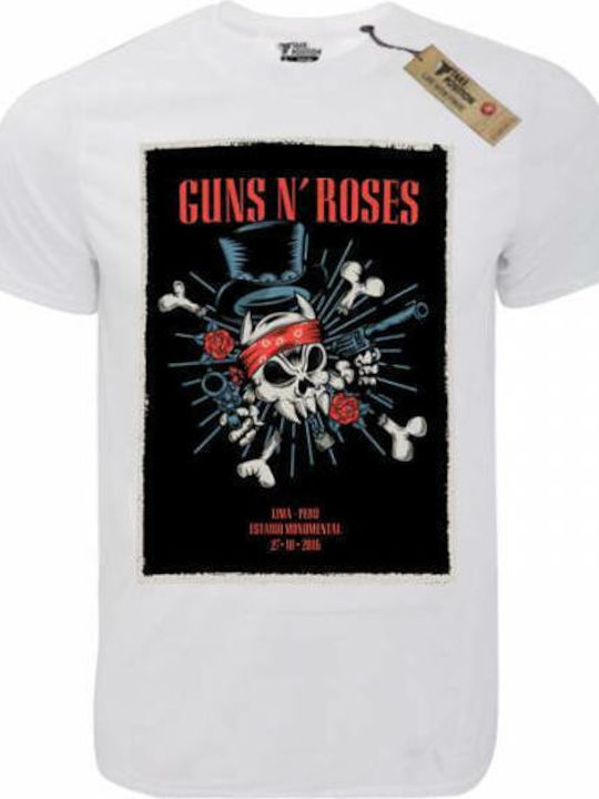 Takeposition T-cool Tricou Guns N' Roses Alb