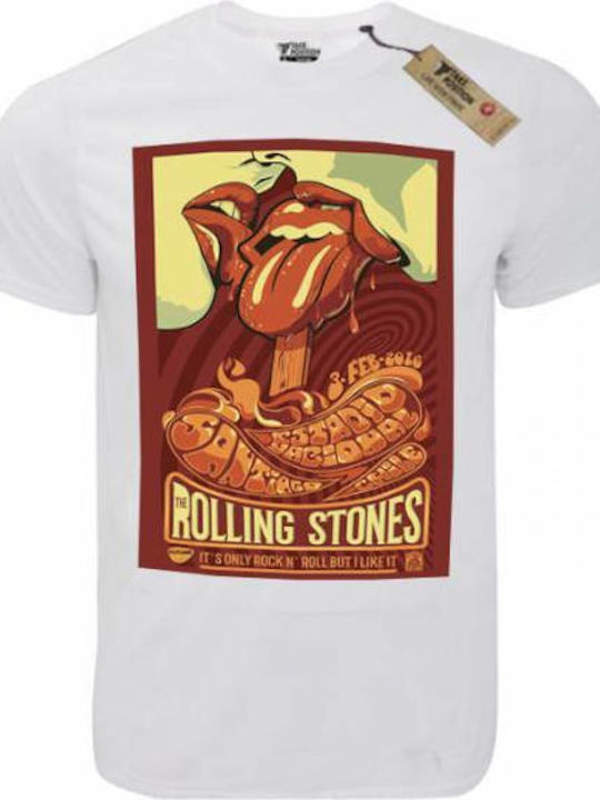 Takeposition T-shirt Rolling Stones T-cool σε Λευκό χρώμα