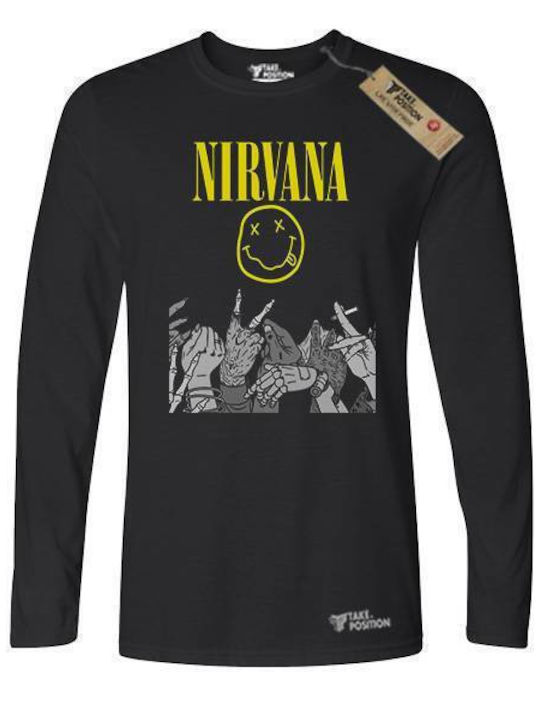 Takeposition T-shirt Nirvana σε Μαύρο χρώμα