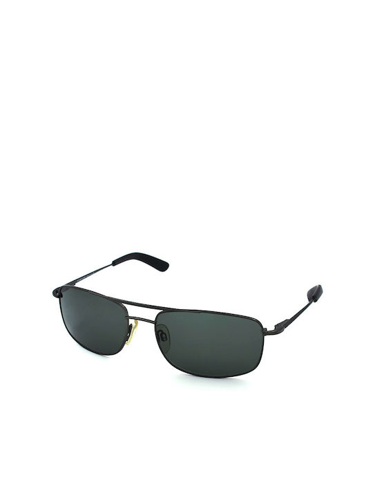 Babylon Men's Sunglasses with Black Metal Frame and Black Lens B228 C299