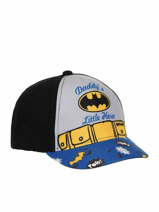 Disney Παιδικό Καπέλο Jockey Υφασμάτινο Batman Μαύρο