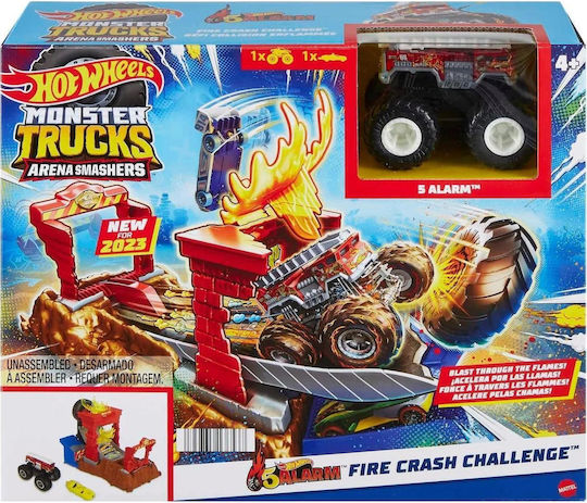 Hot Wheels Fire Truck Chromo Lightning Monster Trucks Track For 5+ Years Old