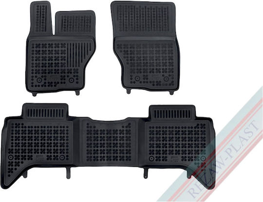 Rezaw Plast Satz Vorder- und Hintermatten Wannenartig 3Stück aus Gummi für Land Rover Range Rover 2012 2022 Schwarz