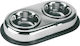 Kerbl Stainless Steel Bowl Food & Water for Dog & Cat 2x 900ml in Silver Color