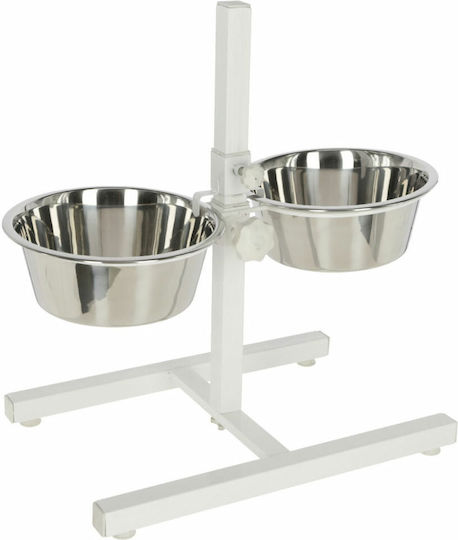 Kerbl Bowl Food & Water for Dog with Base 2x 5.6lt 43cm in White Color