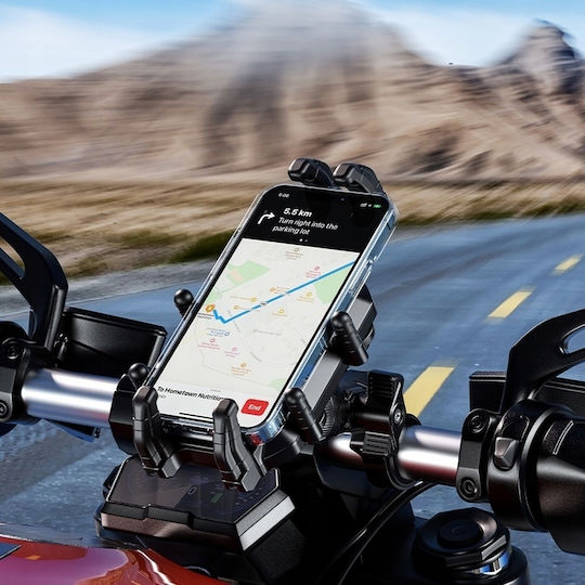 Moto Discovery X-Style Motorrad Handyhalterung mit Koffer für das Lenkrad