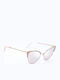 Guess Damen Sonnenbrille mit Gold Metall Gestell und Silber Spiegel Linse GU7598 74S