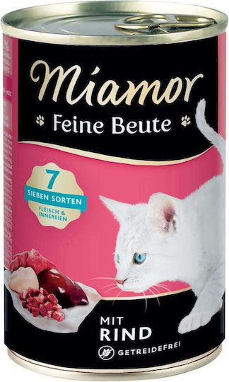 Miamor Feine Beute Nassfutter für Erwachsene Katzen in Dose mit Kalb 400gr