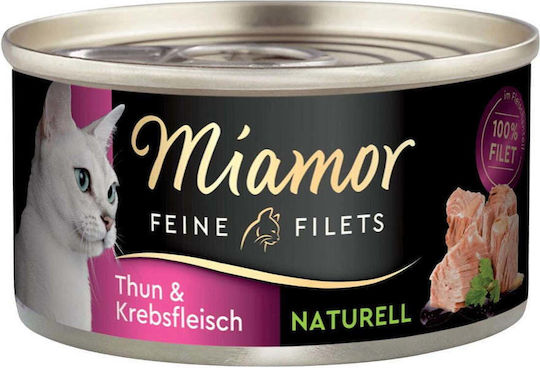 Miamor Feine Filets Naturelle Wet Food for Adult Cats in Cans with Crab and Tuna 80gr