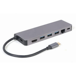 Cablexpert USB-C Dockingstation mit HDMI 4K PD Ethernet (A-CM-COMBO5-05)