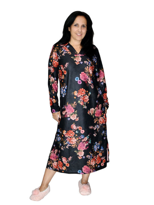 Passion Winter Women's Nightdress Black