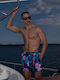 Men's Swimwear Shorts Blue Floral